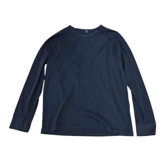 Outdoor Voices Black Waffle Knit Thermal Long Sleeve Tee XL - Picture 2 of 9